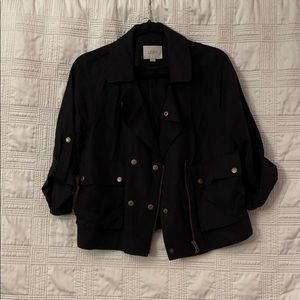 Cropped Moto meets Utility lightweight jacket